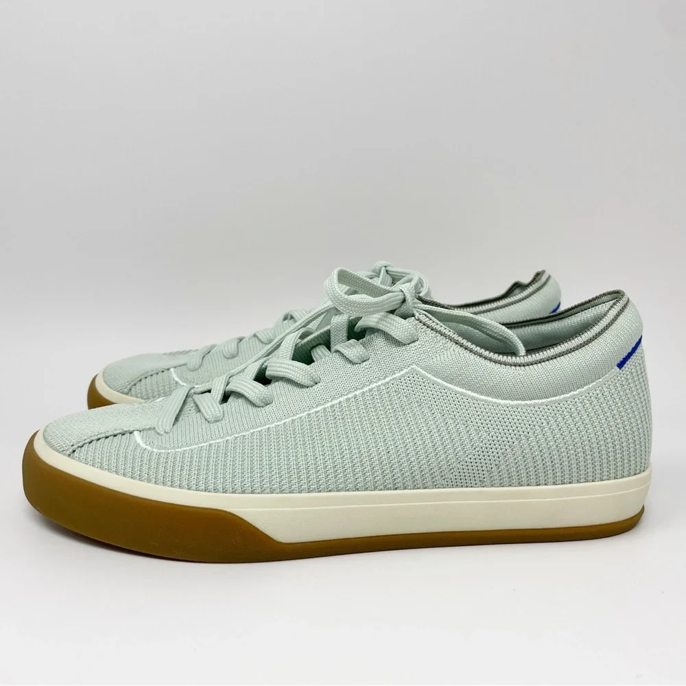 NWB ROTHY'S THE LACE UP SNEAKER SHOES IN SPEARMINT GREEN - Picture 4 of 6